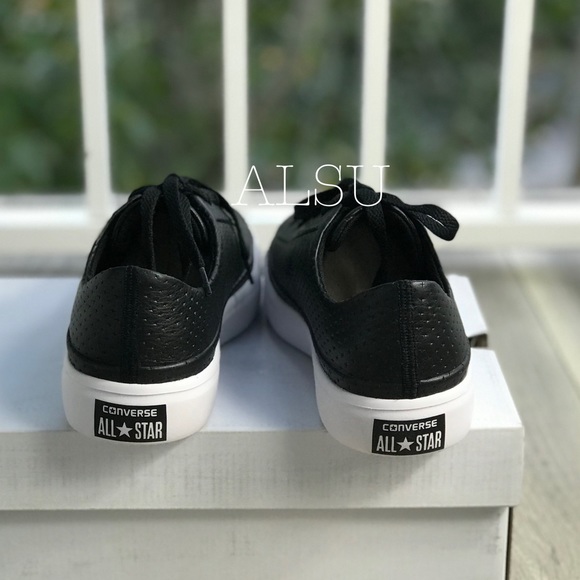 Converse Ctas Modern OX Leather Black White W AUTH - Picture 7 of 8